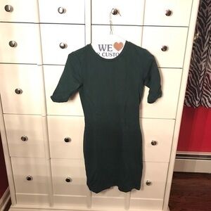 Topshop Size 6 Evergreen Fitted Short Sleeve Dress